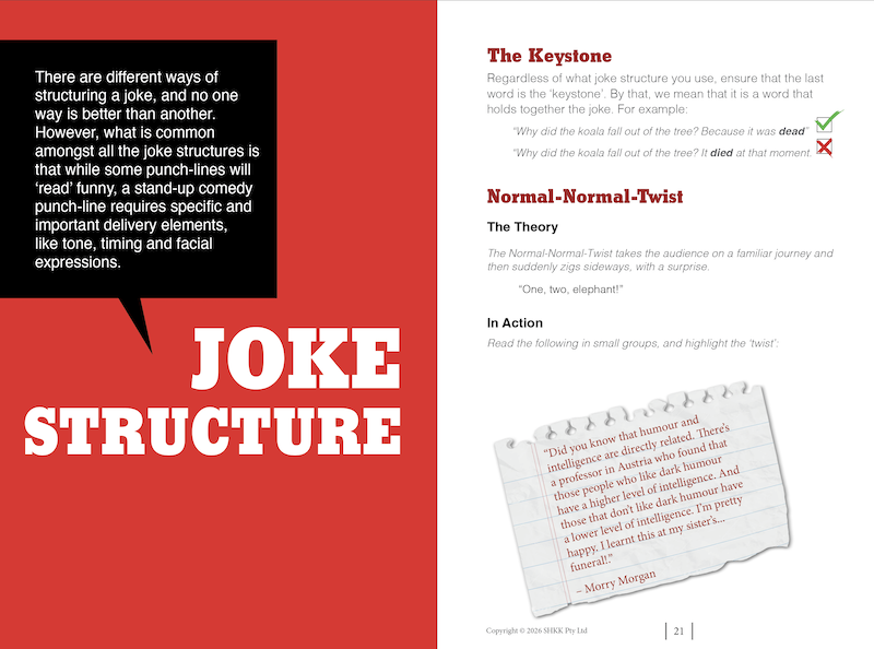 Joke Structure - Hard Knock Knocks Comedy School