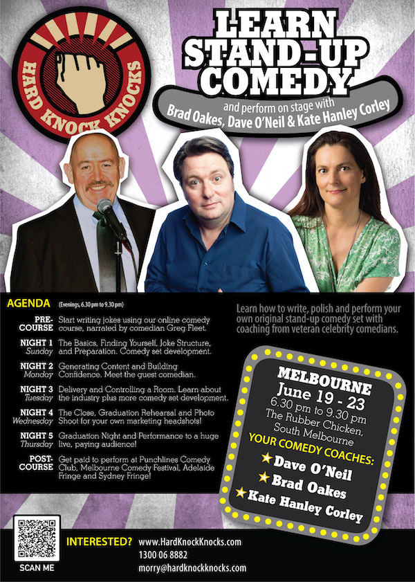 Learn stand-up comedy in Melbourne with Dave O'Neil