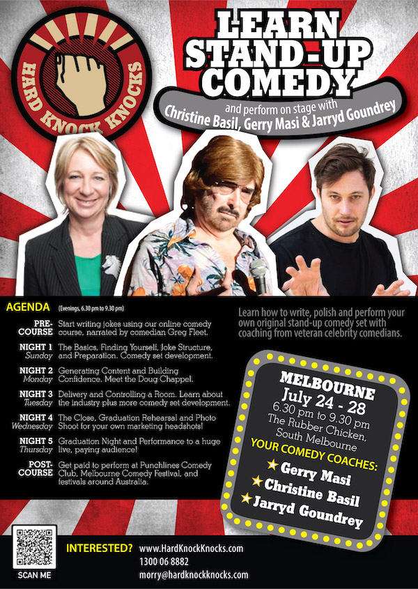Learn stand-up comedy in Melbourne in July