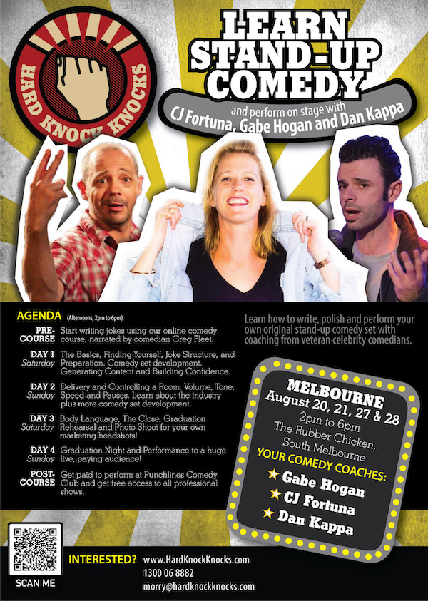 Learn stand-up comedy in Melbourne in August