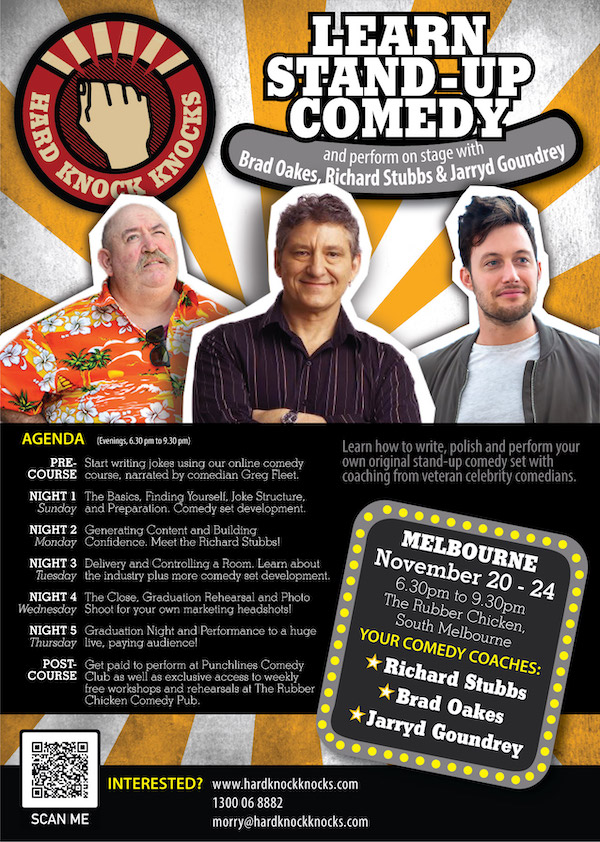 Learn stand-up comedy this November with Richard Stubbs