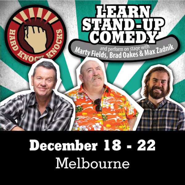 Learn stand-up comedy in Melbourne this December with Marty Fields