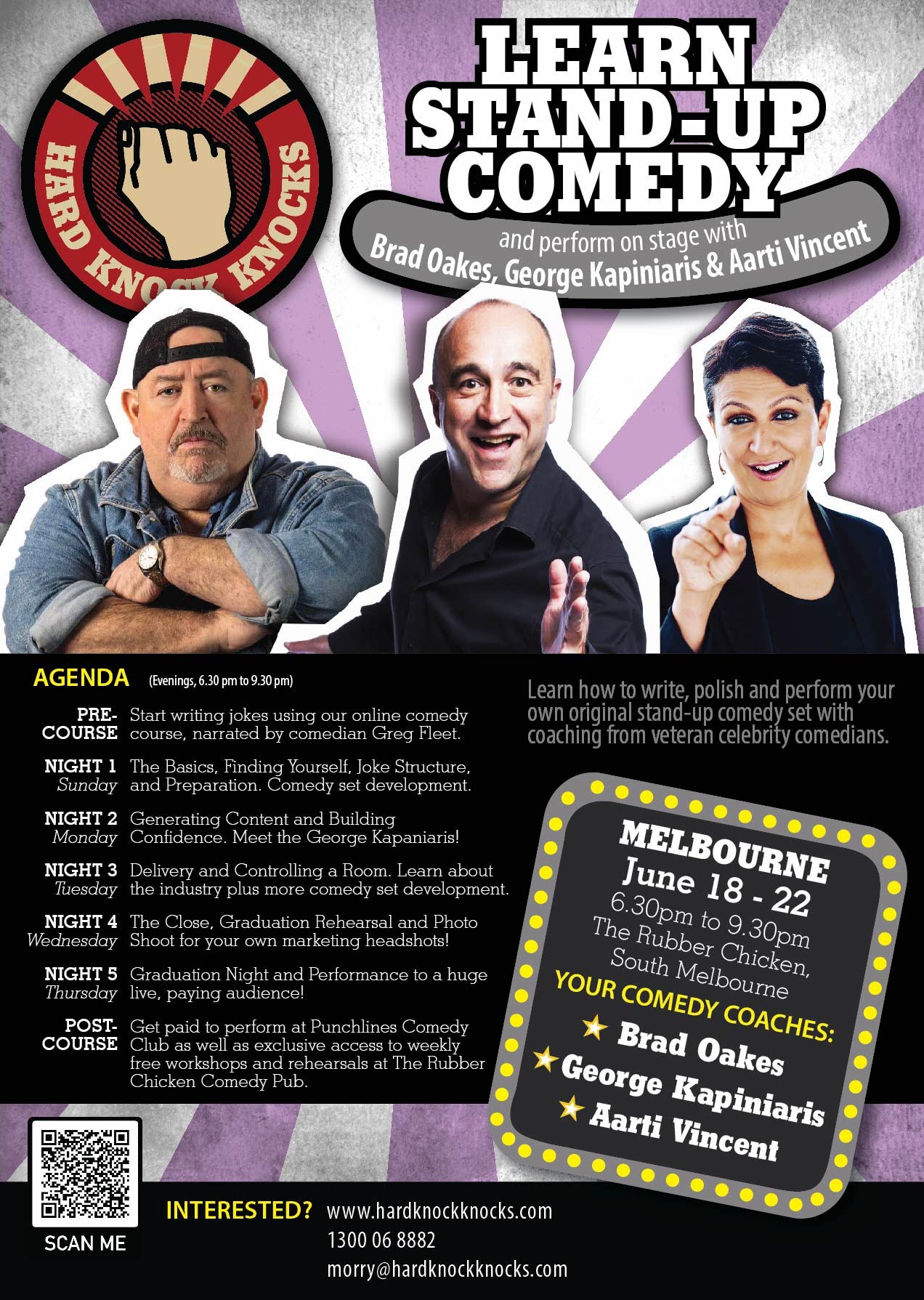 Learn Stand-up Comedy – Melbourne – June 18 – 22, 2023