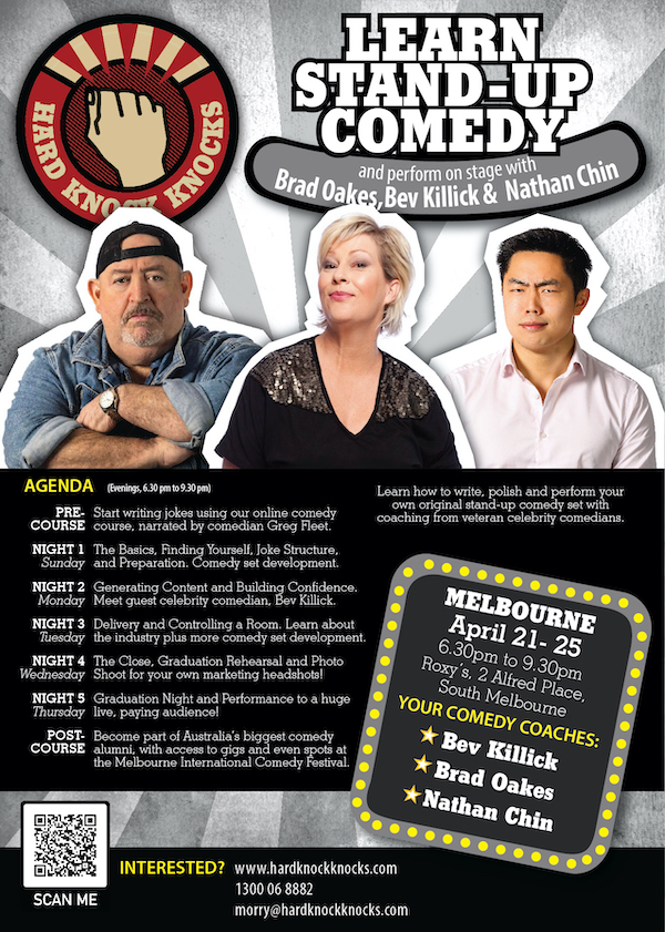 Learn stand-up comedy in Melbourne this April with Bev Kilick