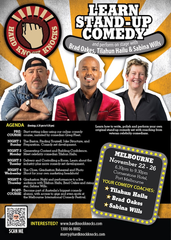 Learn stand-up comedy in Melbourne this November