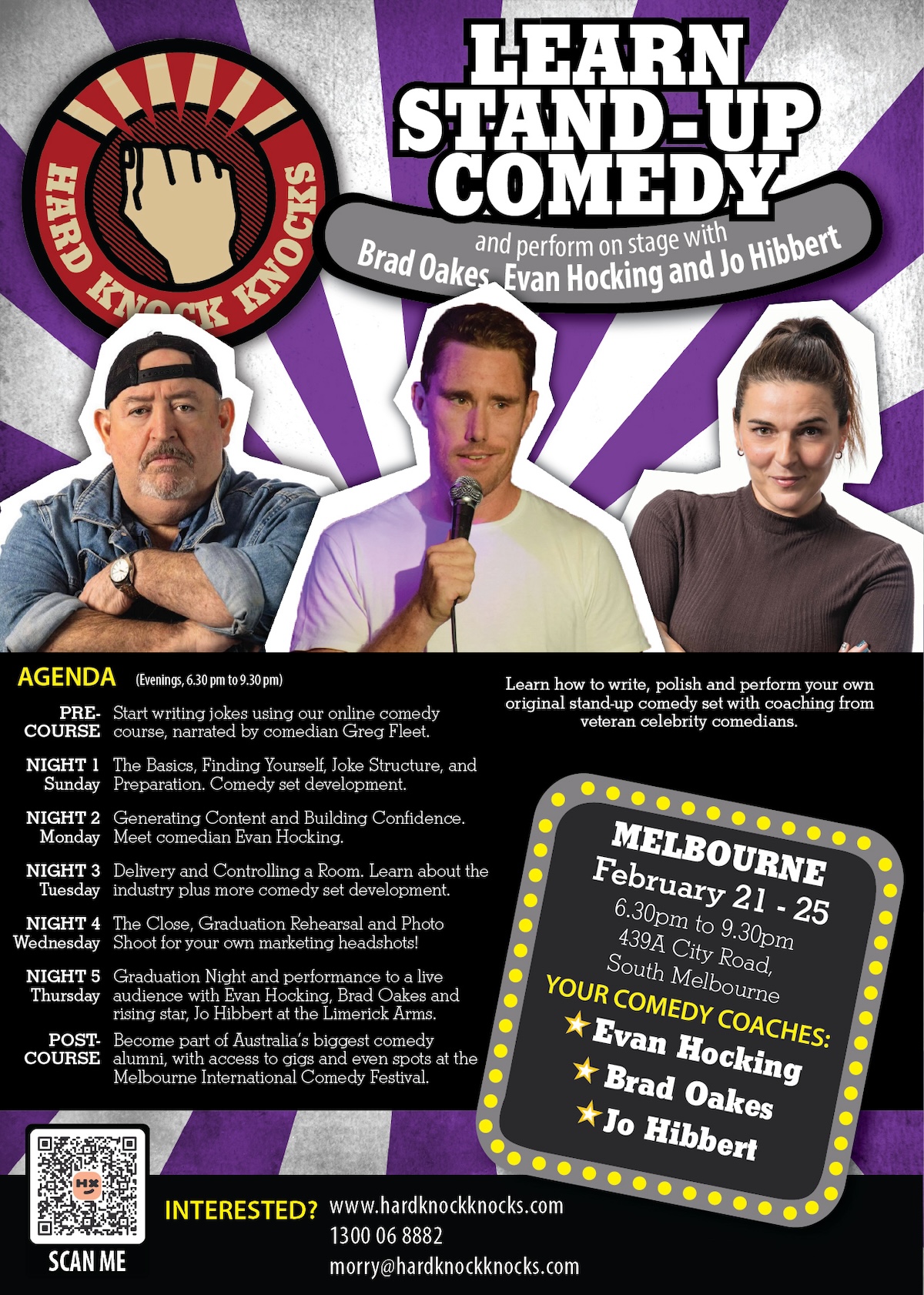 Learn stand-up comedy in Melbourne this February 2027 with Evan Hocking